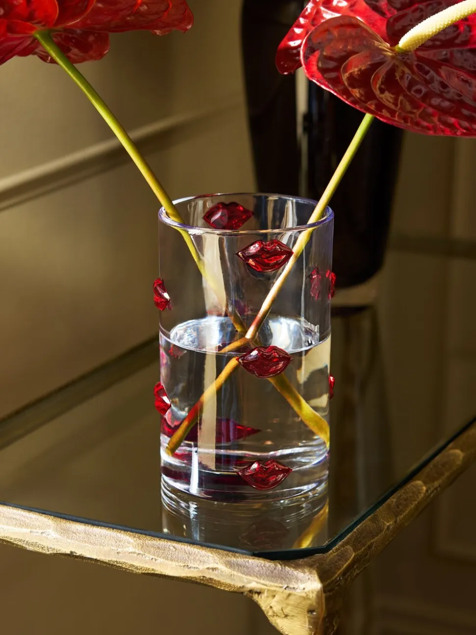 3 Dimensional Lips Glass Vase