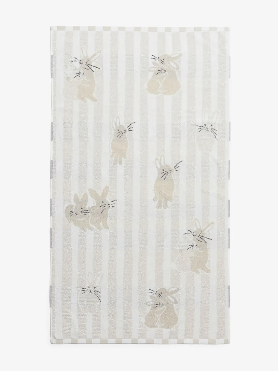100% katoenen handdoek met lente-en konijntjesmotief