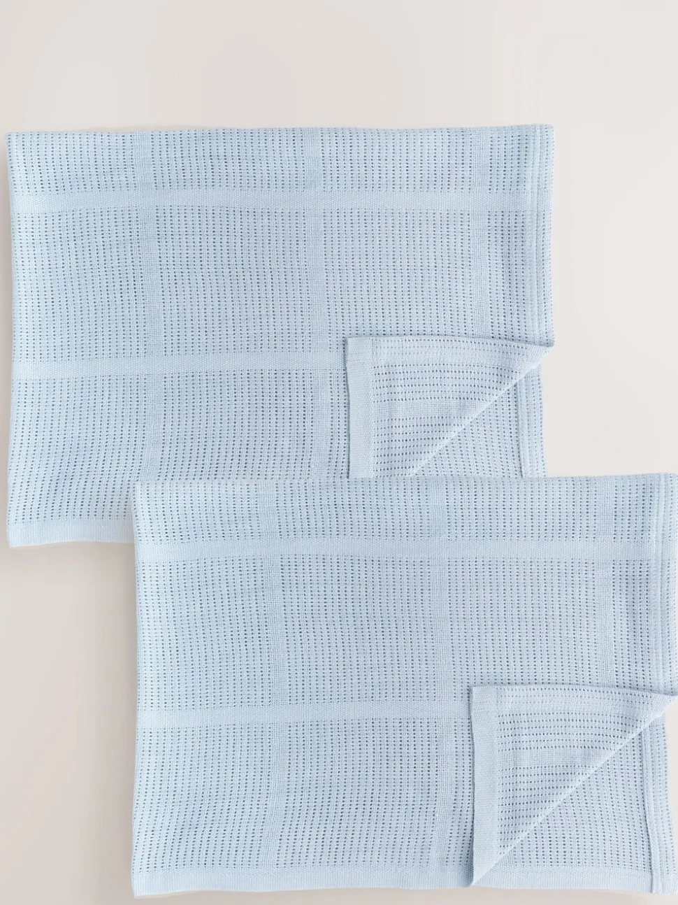 2 Pack 100% Cotton Baby Cellular Blanket