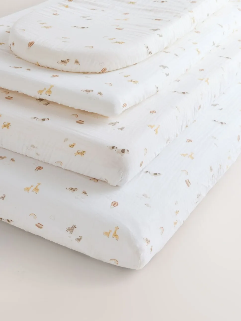 2 Pakket baby mousseline hoeslakens