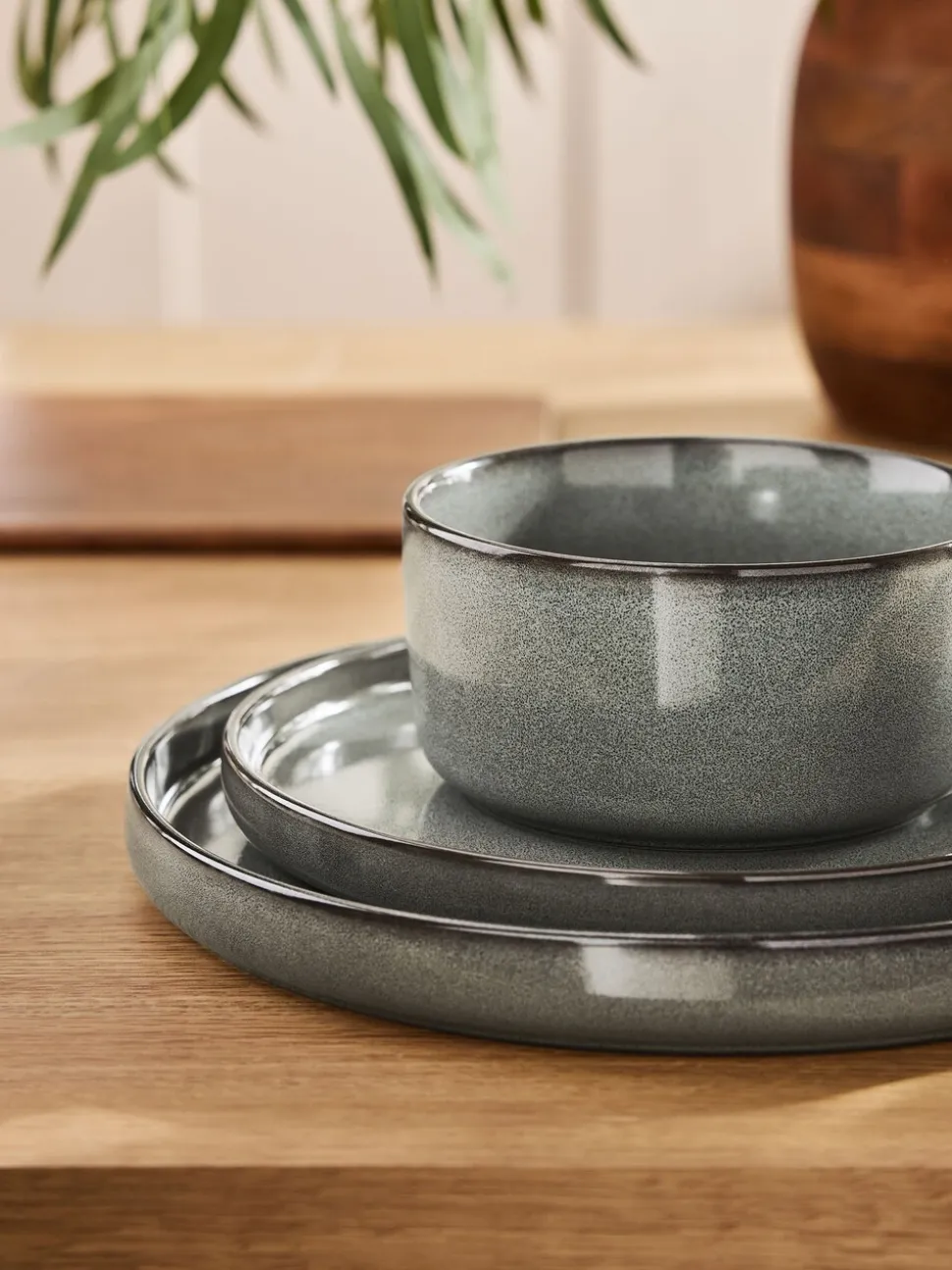 12 Piece Dalton Reactive Glaze Dinner Set