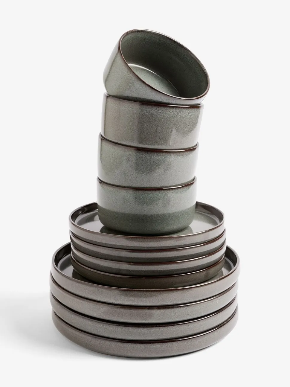 12 Piece Dalton Reactive Glaze Dinner Set