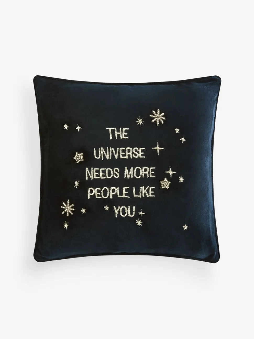 30 X 30cm Embroidered Universe Slogan Cushion