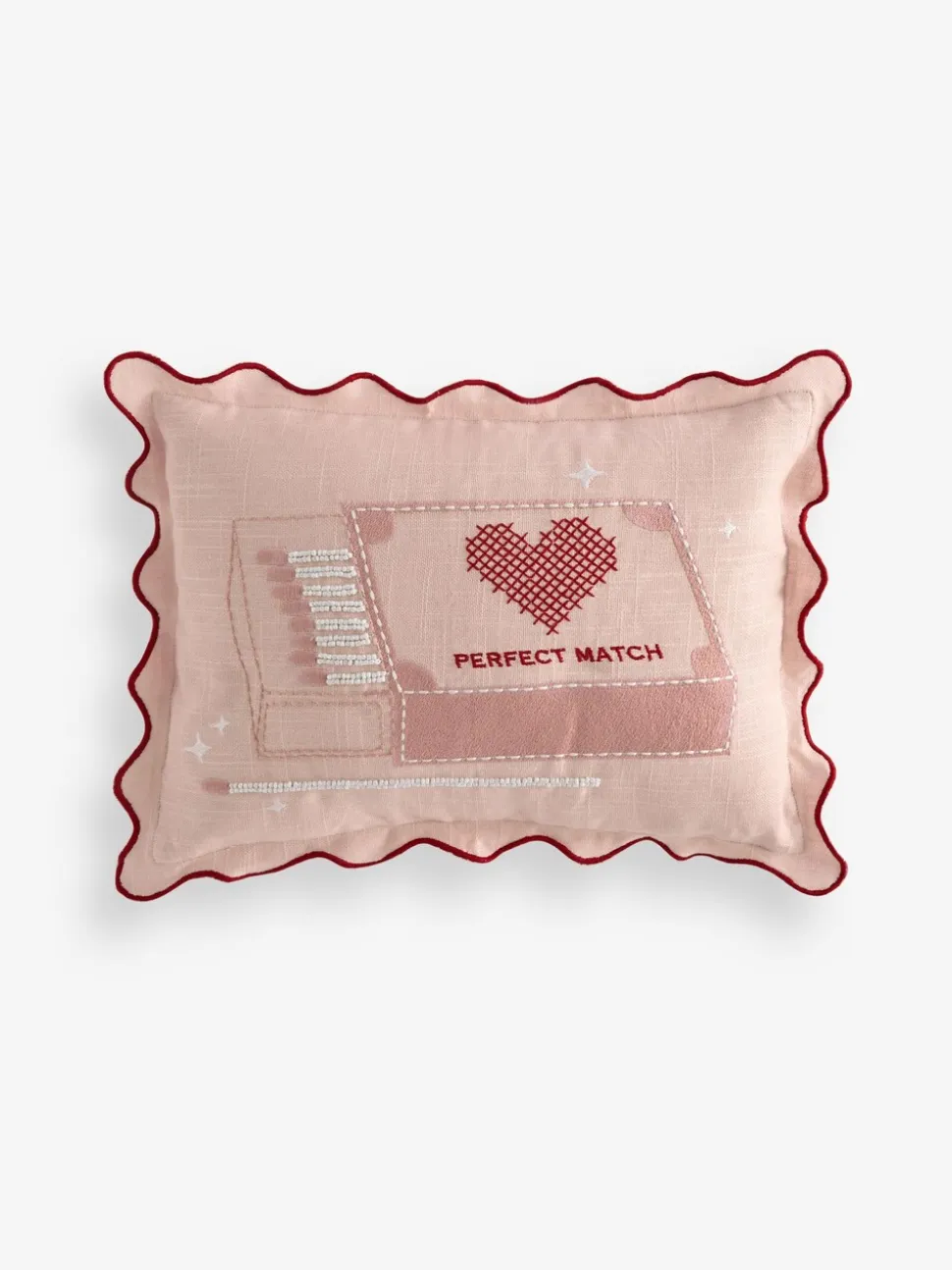30 X 40cm Valentines Embroidered Perfect Match Cushion