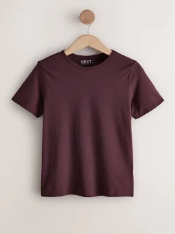 Aardse tinten - Set van 7 katoenen T-shirts met ronde hals voor alle dagen