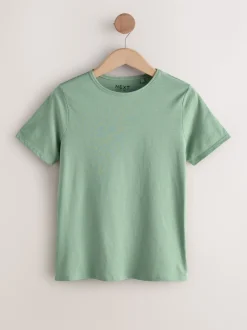 Aardse tinten - Set van 7 katoenen T-shirts met ronde hals voor alle dagen