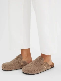 Accessorize Borg Clog Slippers