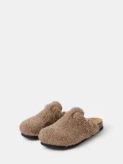Accessorize Borg Clog Slippers