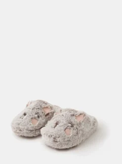 Accessorize Girls Fluffy Cat Slippers