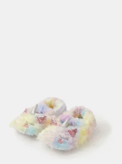 Accessorize Girls Unicorn Rainbow Slippers