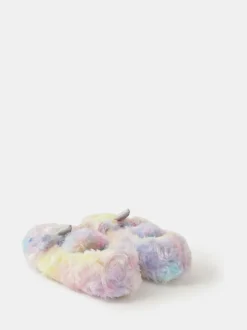 Accessorize Girls Unicorn Rainbow Slippers