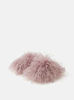 Accessorize Shaggy Faux Fur Slippers