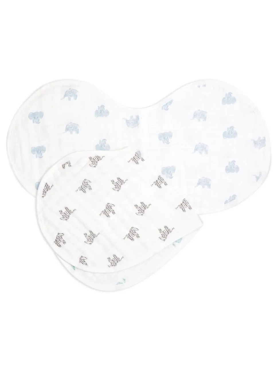 aden + anais - Set van 2 katoenen mousseline slabbetjes