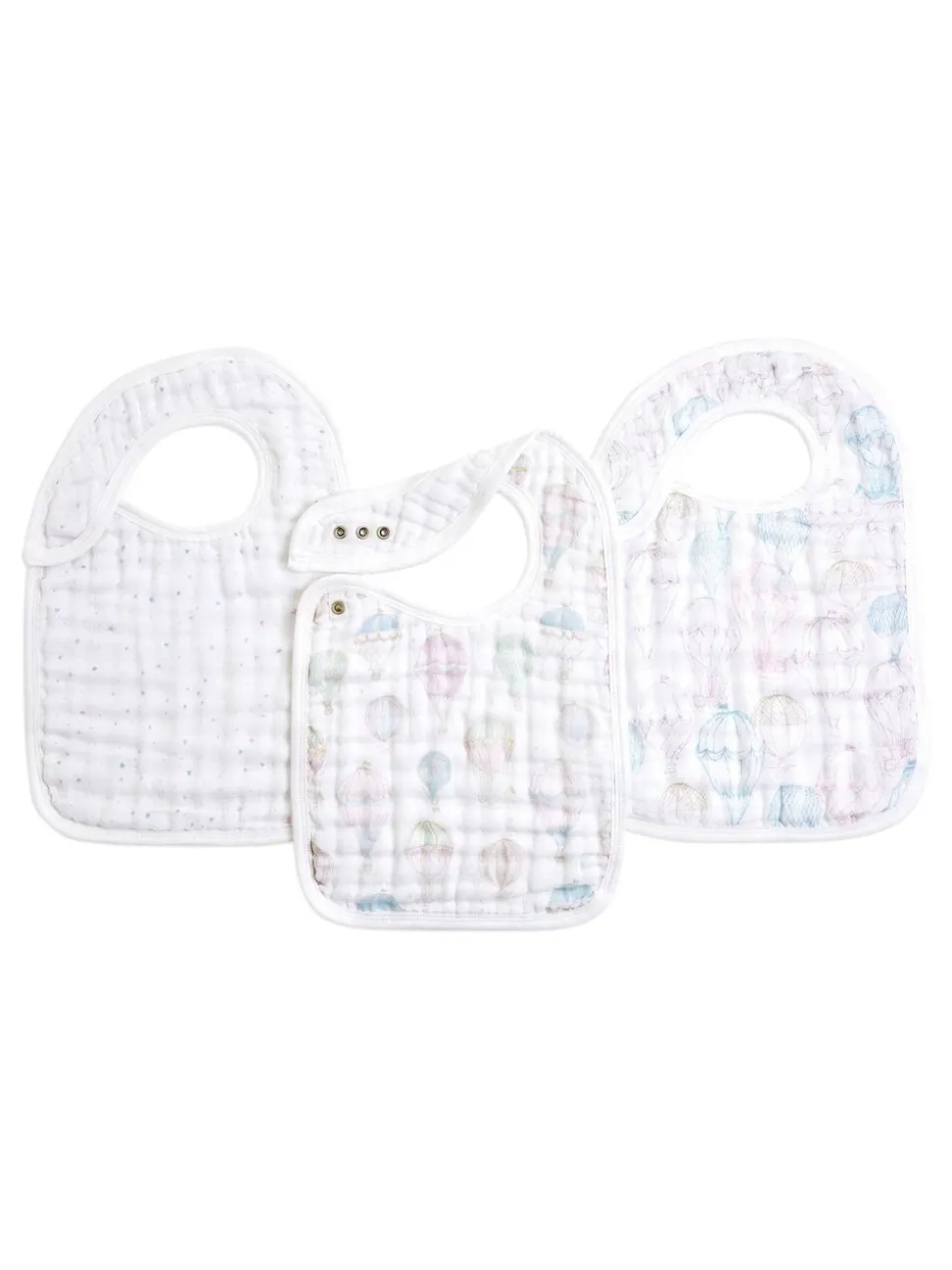 aden + anais Cotton Muslin Snap Bibs 3 Pack