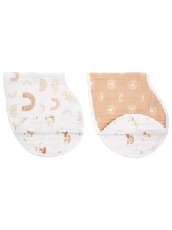 aden + anais set van 100% katoenen mousseline Keep Rising Burpy slabbetjes verpakking van 2