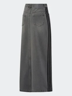 Adidas Original Adicolour 3-strepen denim midi pencilrok van 100% katoen