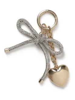 Aela Gold Tone Sparkle Bow Bag Charm