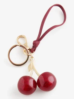 Aela Red Glitter Cherry Bag Charm
