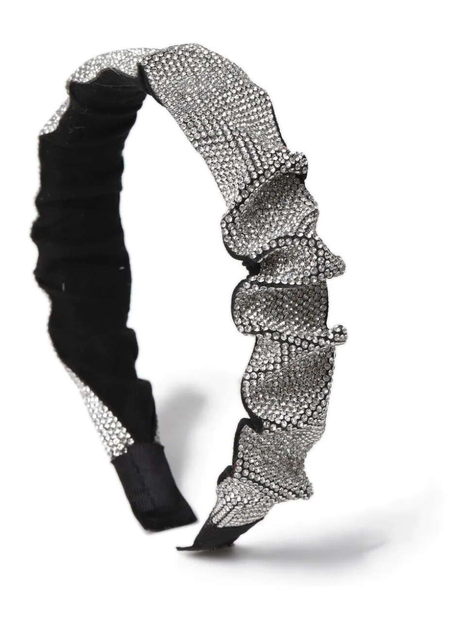 Aela Ruched Sparkle Black Headband