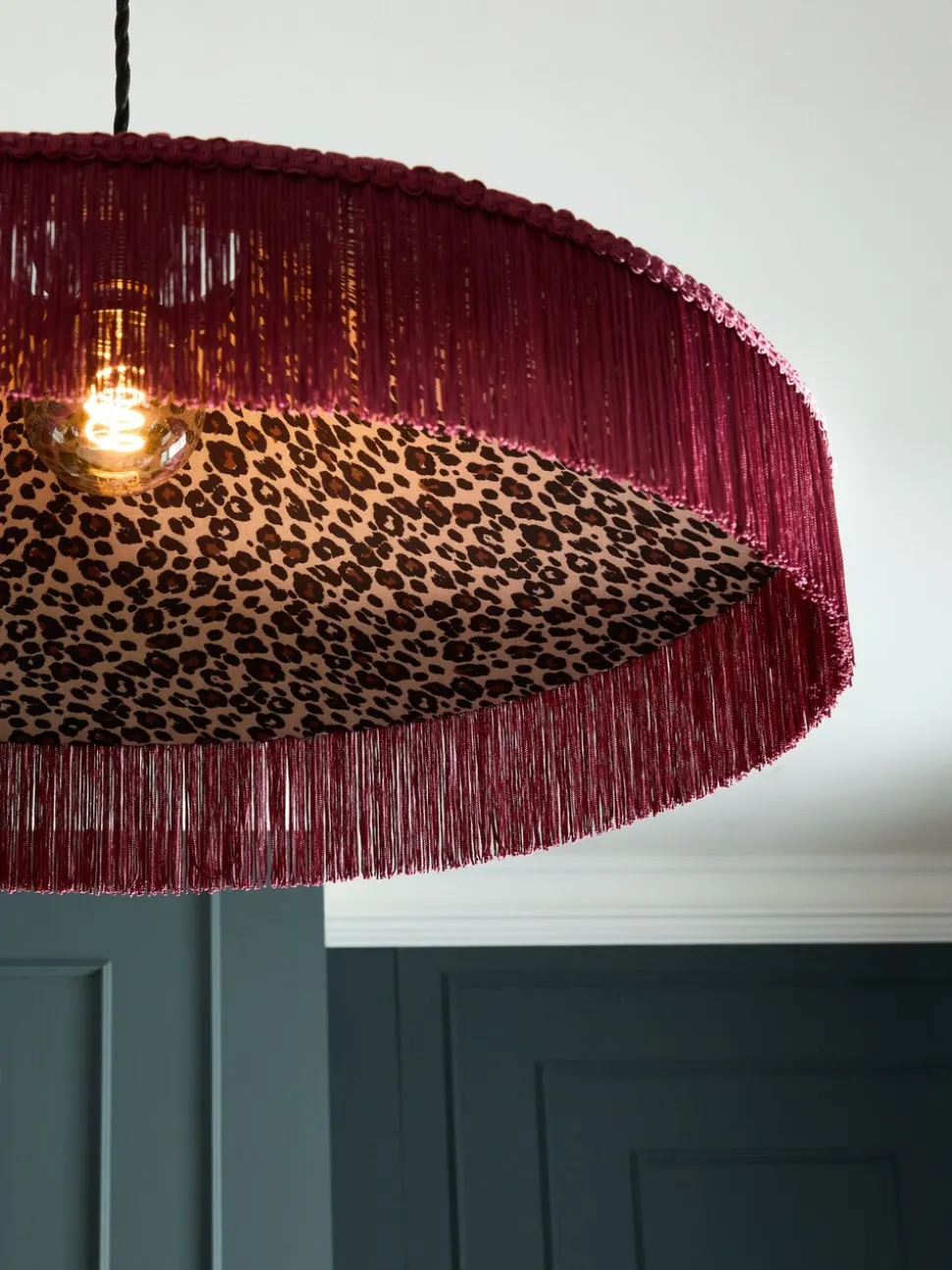 Allegra Velvet Fringed Easy Fit Ceiling Light Shade