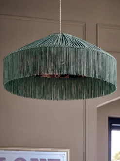 Allegra Velvet Fringed Easy Fit Ceiling Light Shade