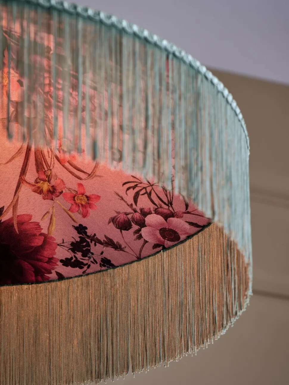 Allegra Velvet Fringed Easy Fit Ceiling Light Shade