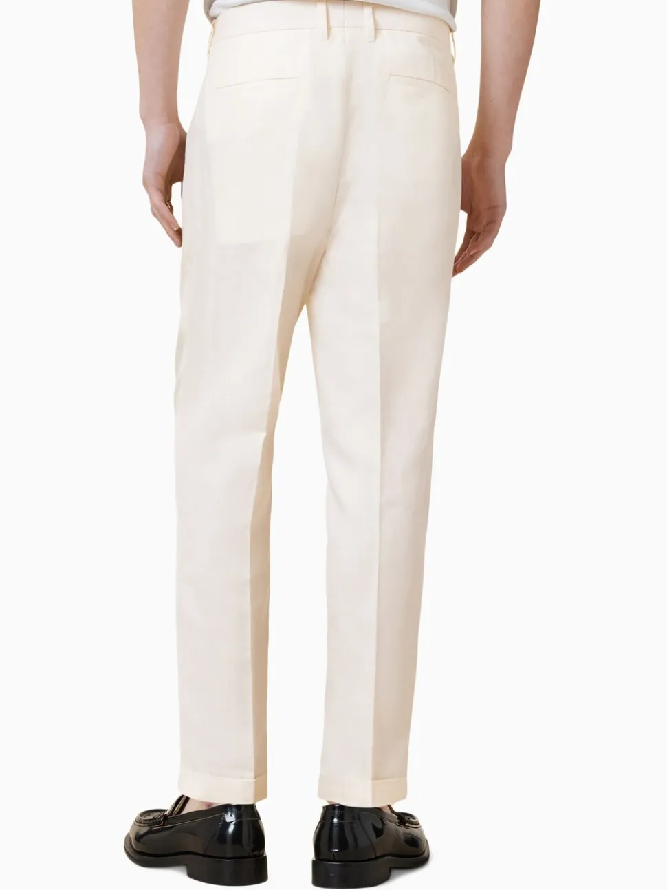 AllSaints Slim Cross Tallis Linen Blend Trousers