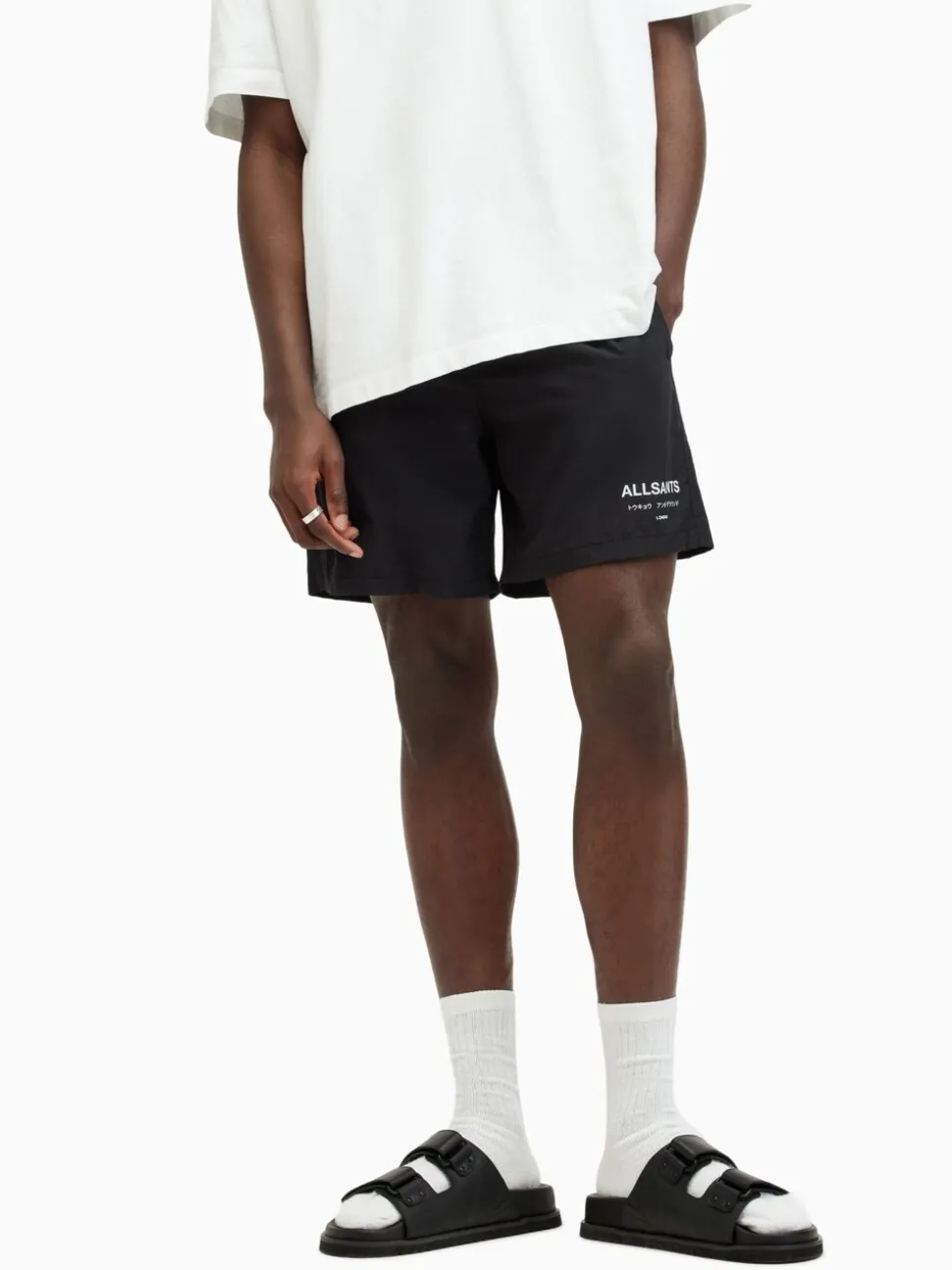 AllSaints zwarte Underground zwemshort