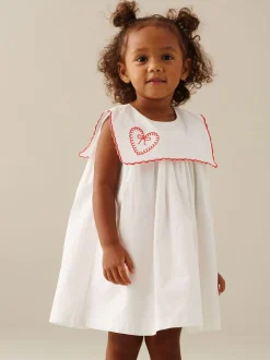 Angel & Rocket Betty Scalloped Collar Embroidered Dress