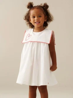 Angel & Rocket Betty Scalloped Collar Embroidered Dress