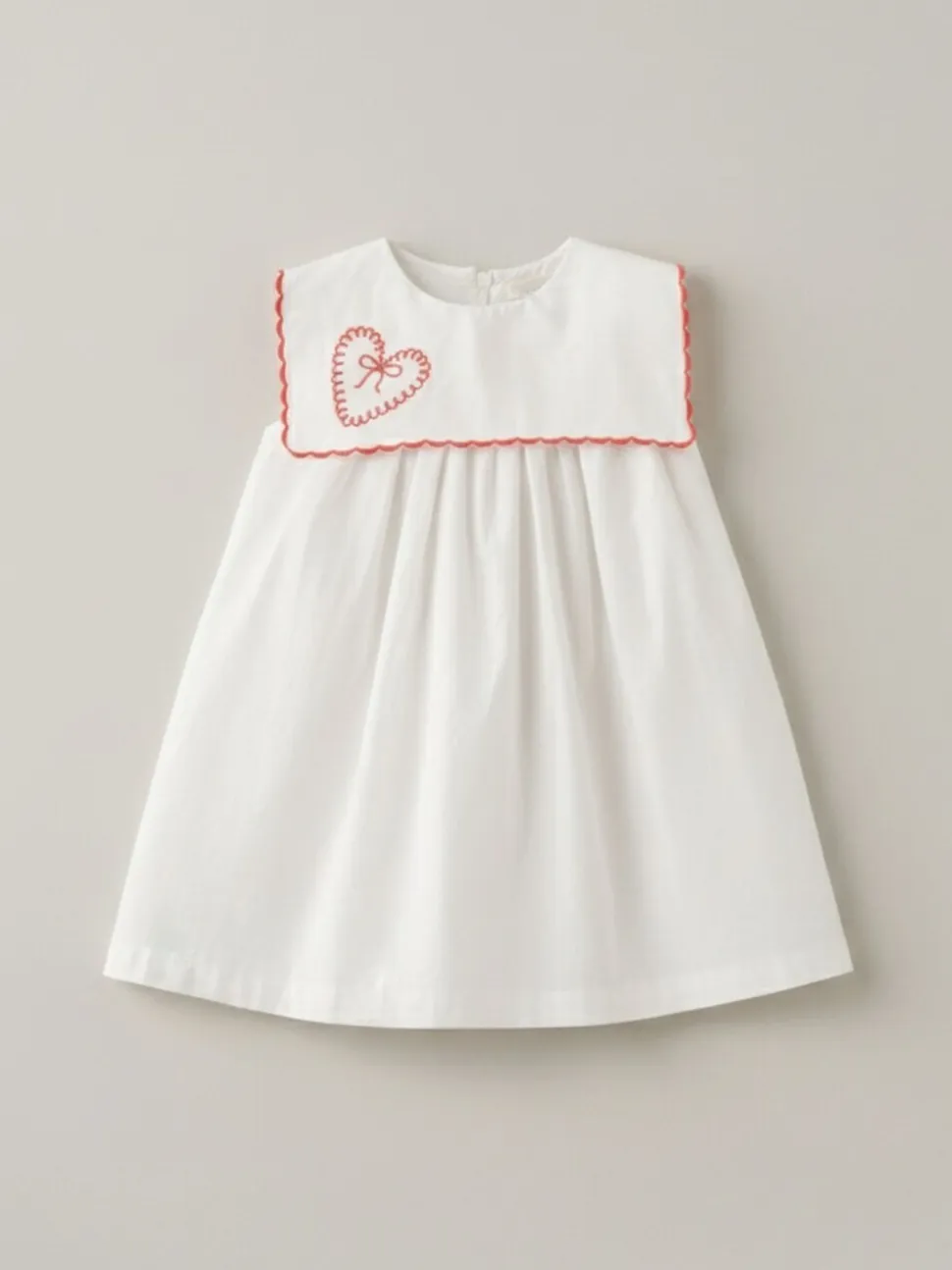 Angel & Rocket Betty Scalloped Collar Embroidered Dress