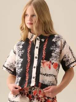 Angel & Rocket Brooke Print Linen Shirt