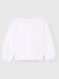 Angel & Rocket Cassie Shirred Detail Long Sleeve Blouse