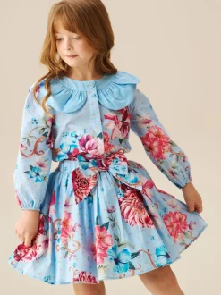 Angel & Rocket Darcy Print Bow Waist Skirt