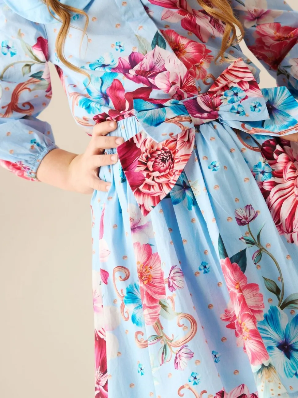 Angel & Rocket Darcy Print Bow Waist Skirt