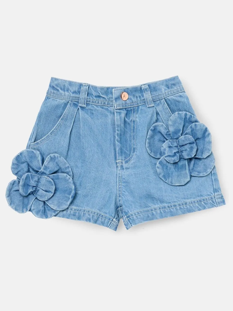 Angel & Rocket Eden 3D Flower Denim Shorts