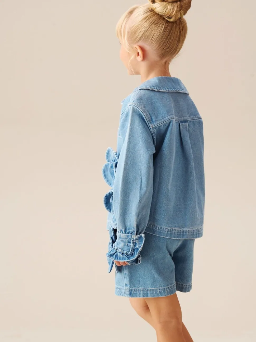 Angel & Rocket Eden 3D Flower Denim Shirt