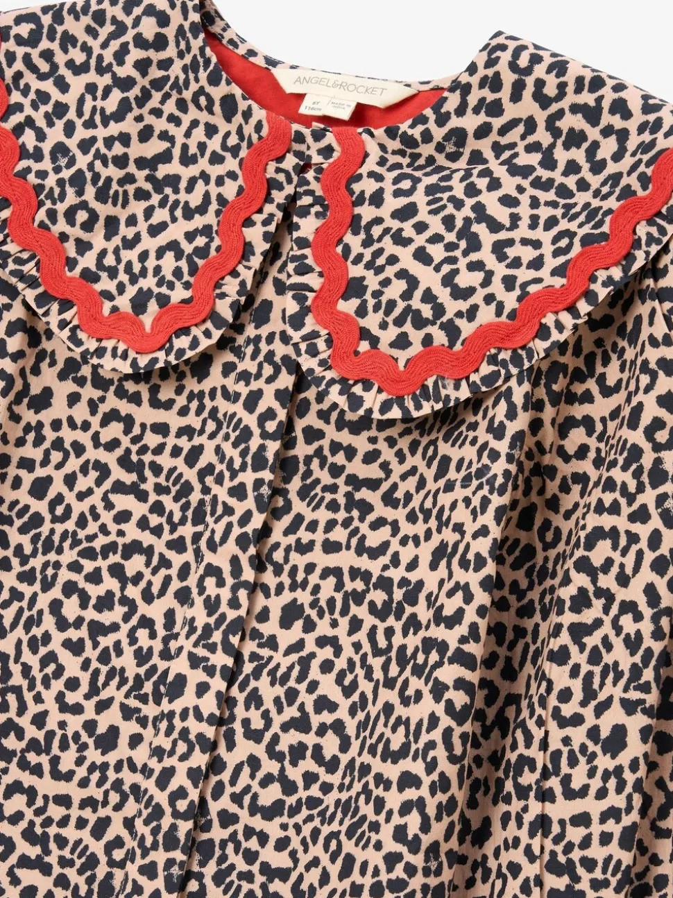 Angel & Rocket Elle Leopard Print Frill Collar Blouse
