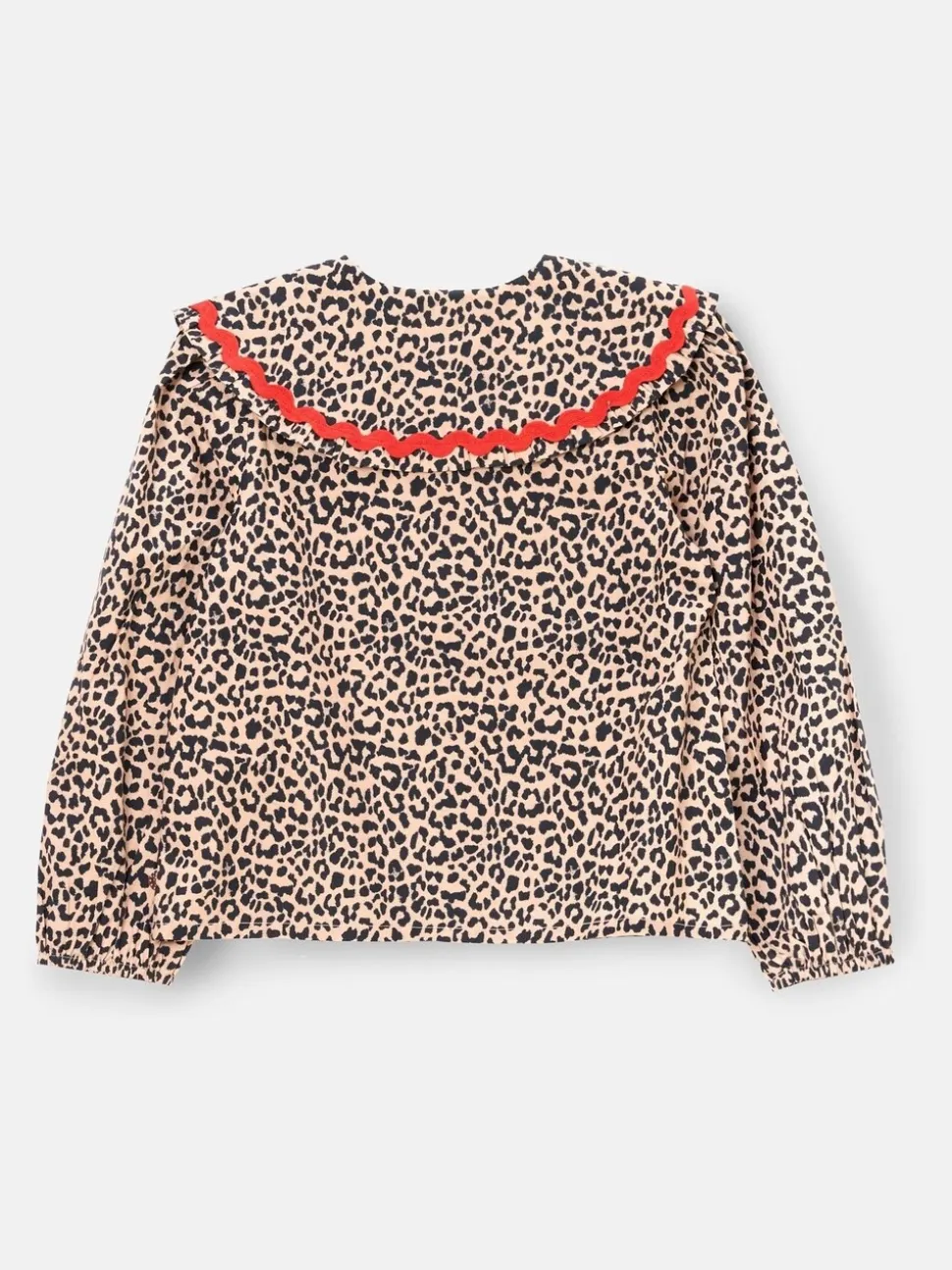 Angel & Rocket Elle Leopard Print Frill Collar Blouse