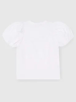 Angel & Rocket Elodie Sequin Bow Puff Sleeve Blouse