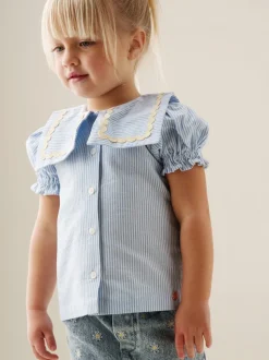 Angel & Rocket Margo Ric Rac Collar Stripe Blouse
