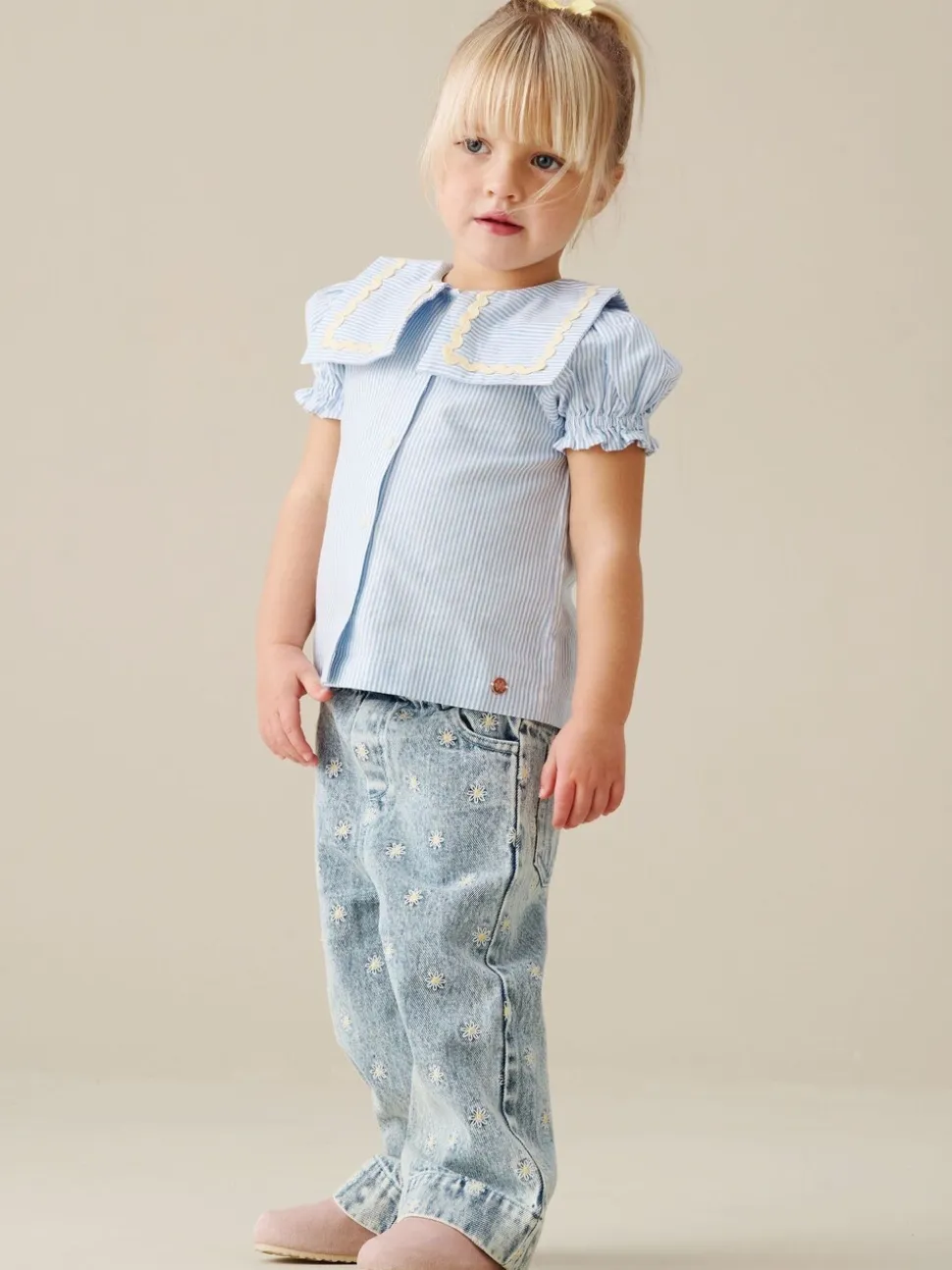 Angel & Rocket Margo Ric Rac Collar Stripe Blouse