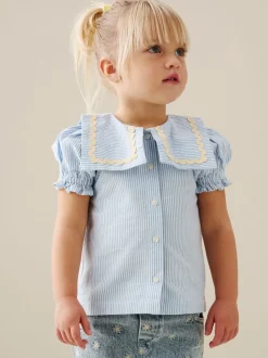 Angel & Rocket Margo Ric Rac Collar Stripe Blouse