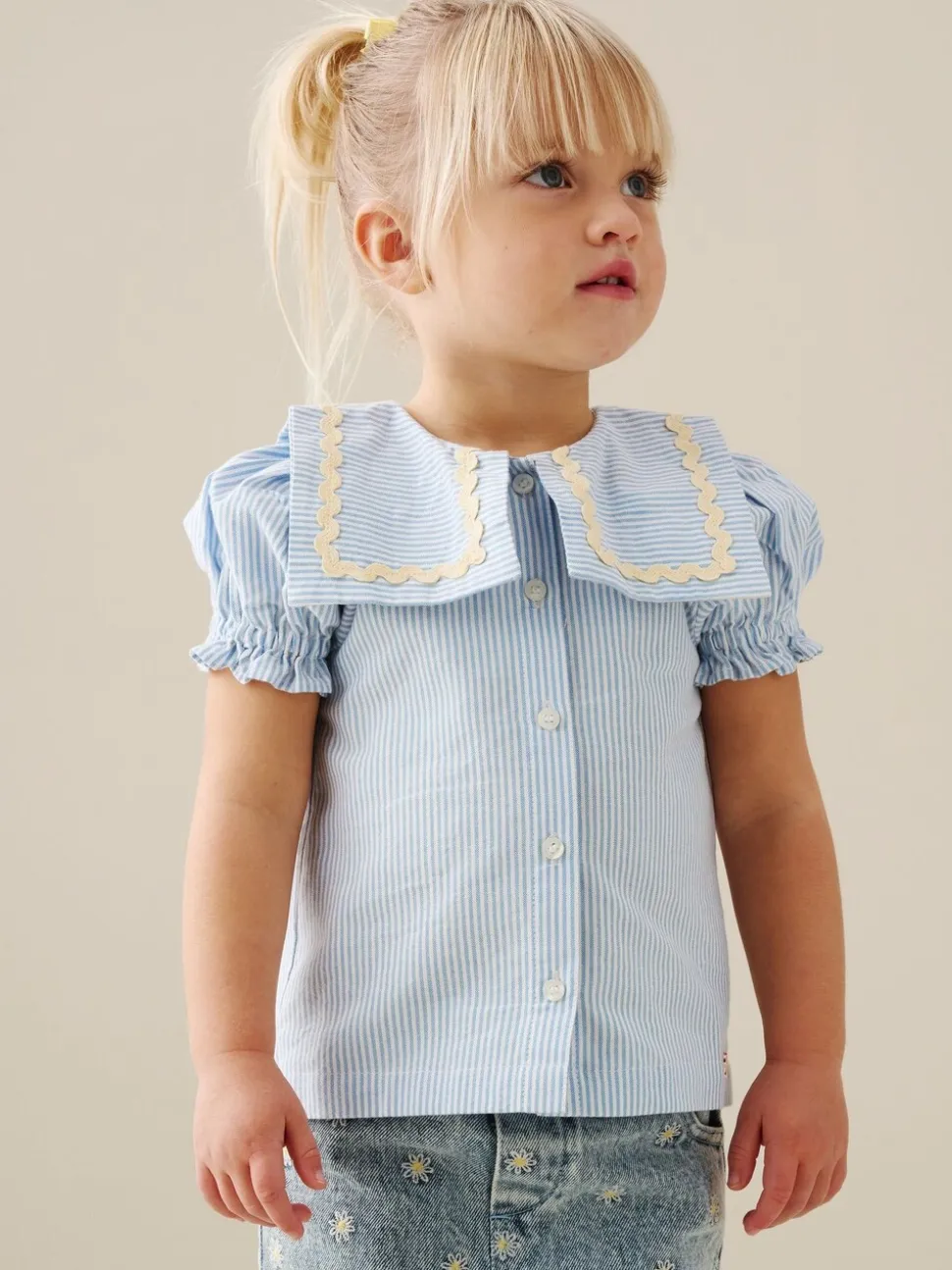 Angel & Rocket Margo Ric Rac Collar Stripe Blouse