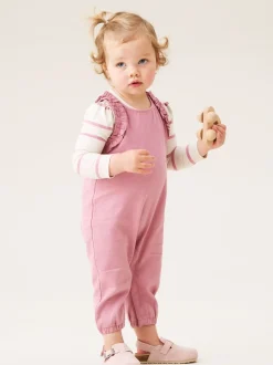 Angel & Rocket Mila Frill Shoulder Dungaree And Print Bodysuit