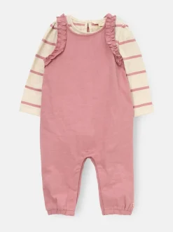 Angel & Rocket Mila Frill Shoulder Dungaree And Print Bodysuit