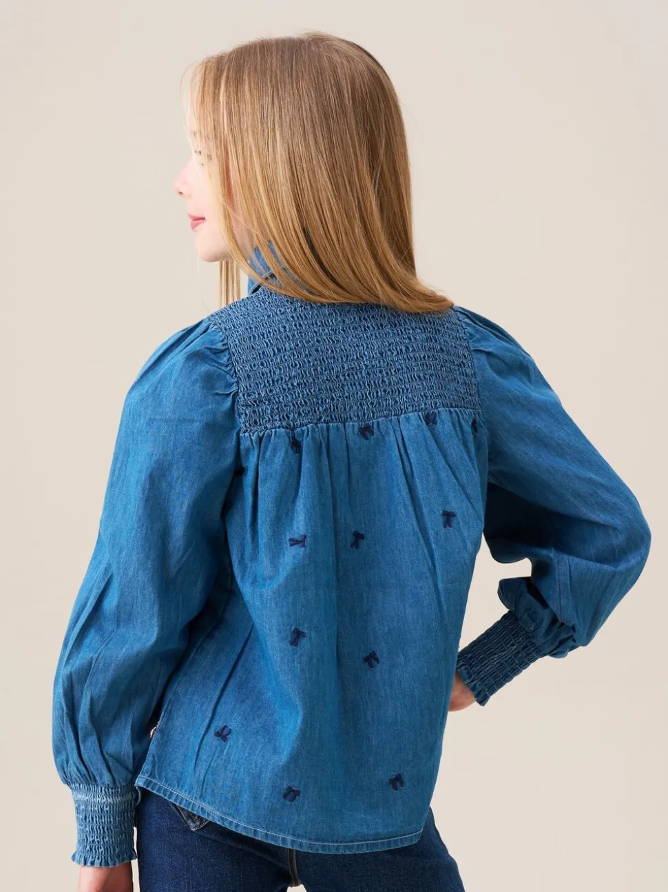 Angel & Rocket Myla Embroidered Denim Shirt