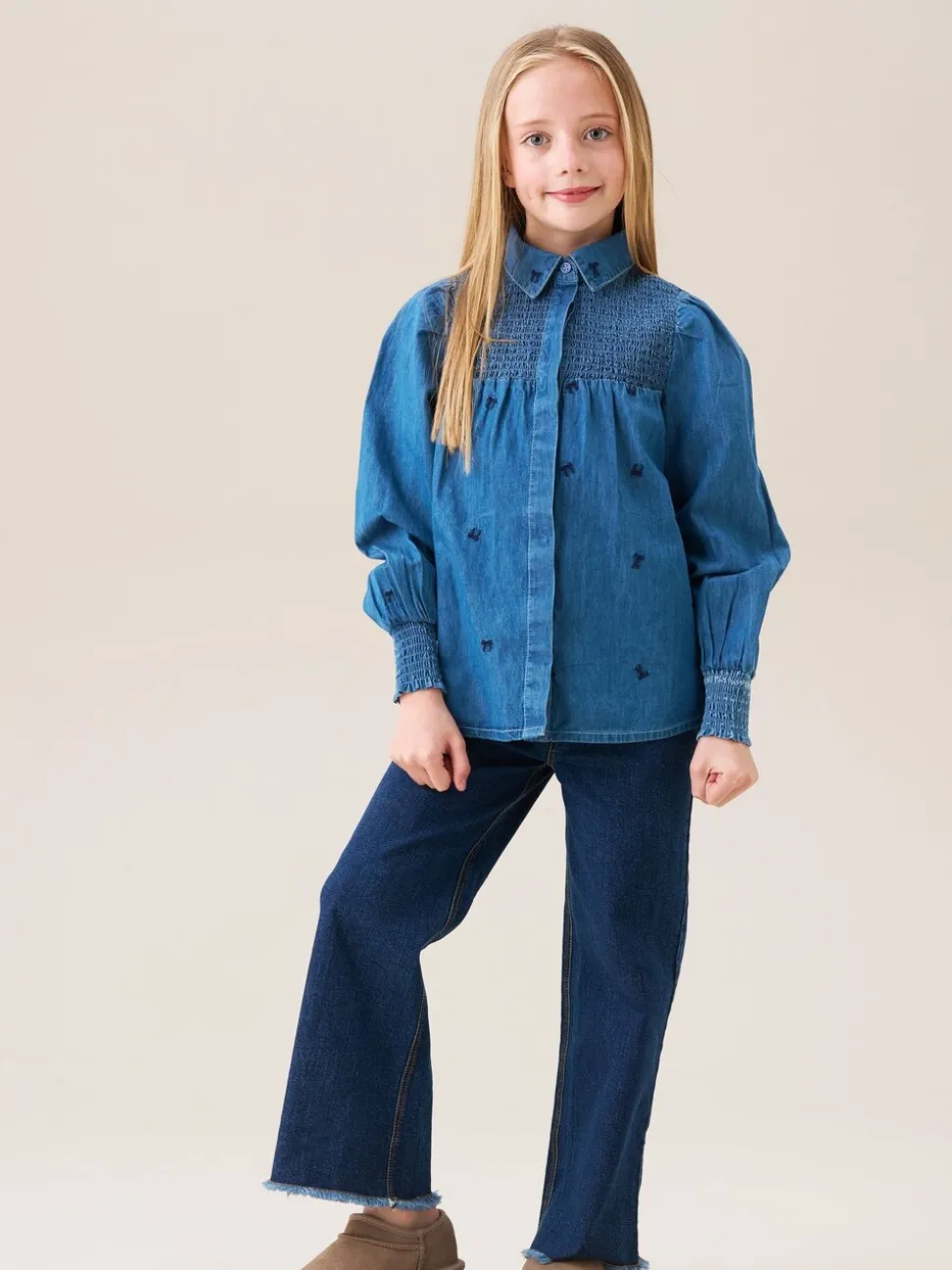 Angel & Rocket Myla Embroidered Denim Shirt