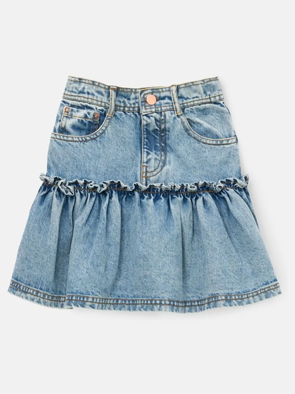 Angel & Rocket Noemie Heart Pocket Denim Skirt