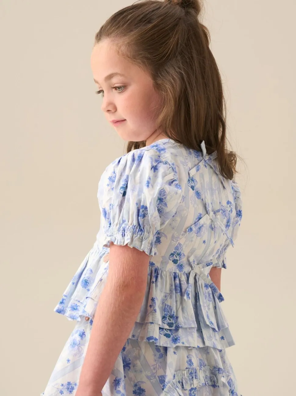 Angel & Rocket Pia Floral Tie Detail Peplum Blouse
